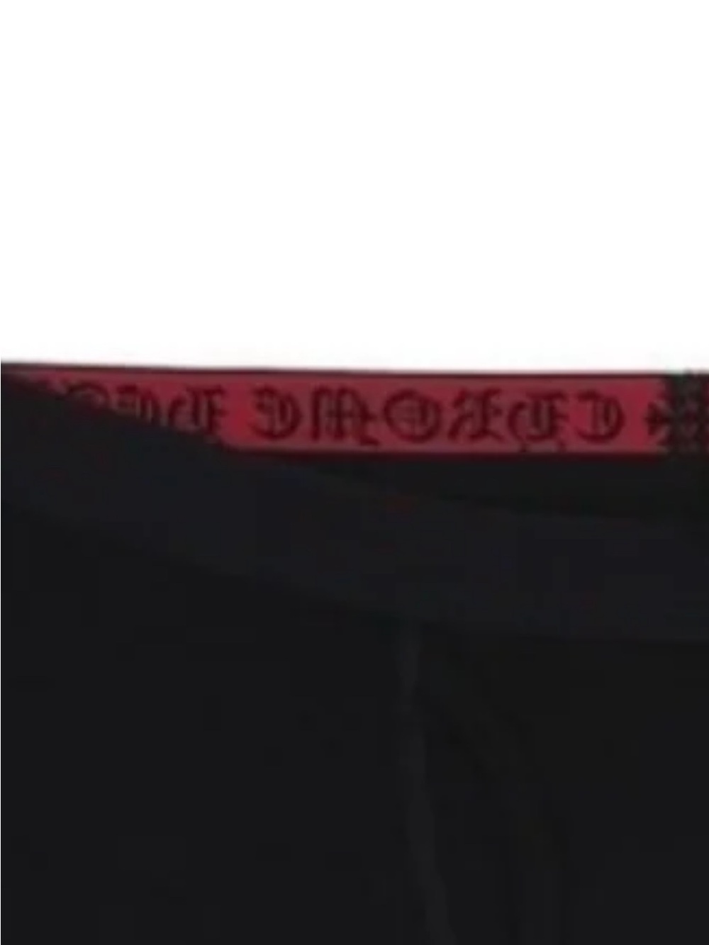Chrome Hearts Black Boxer Briefs with Red Logo Waistband